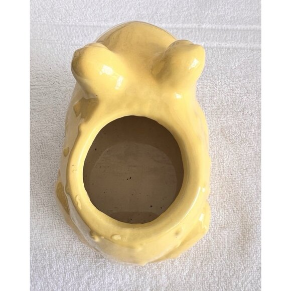 VTG FROG Planter Yellow Pottery 7"L x 5.5"Wx5"H Ceramic House Plants Vase - Picture 5 of 8